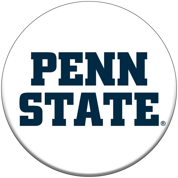 white spirit button with navy Penn State